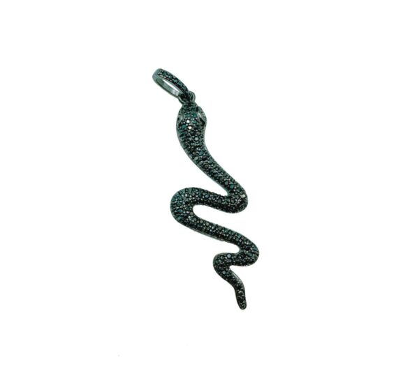Micro Pave Snake Pendant