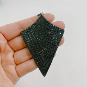 Black Large Triangle Spike Pendant