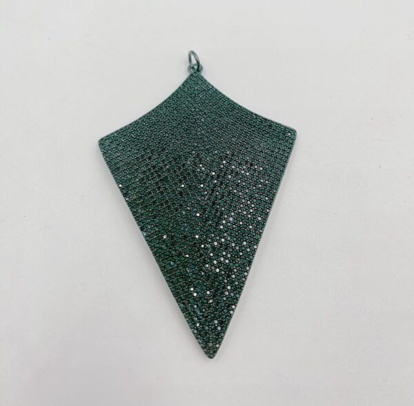 Black Large Triangle Spike Pendant