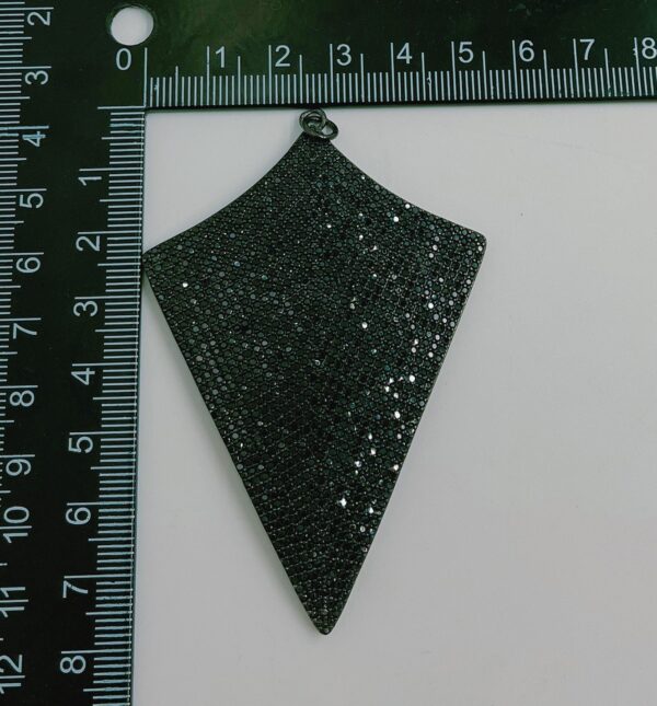Black Large Triangle Spike Pendant