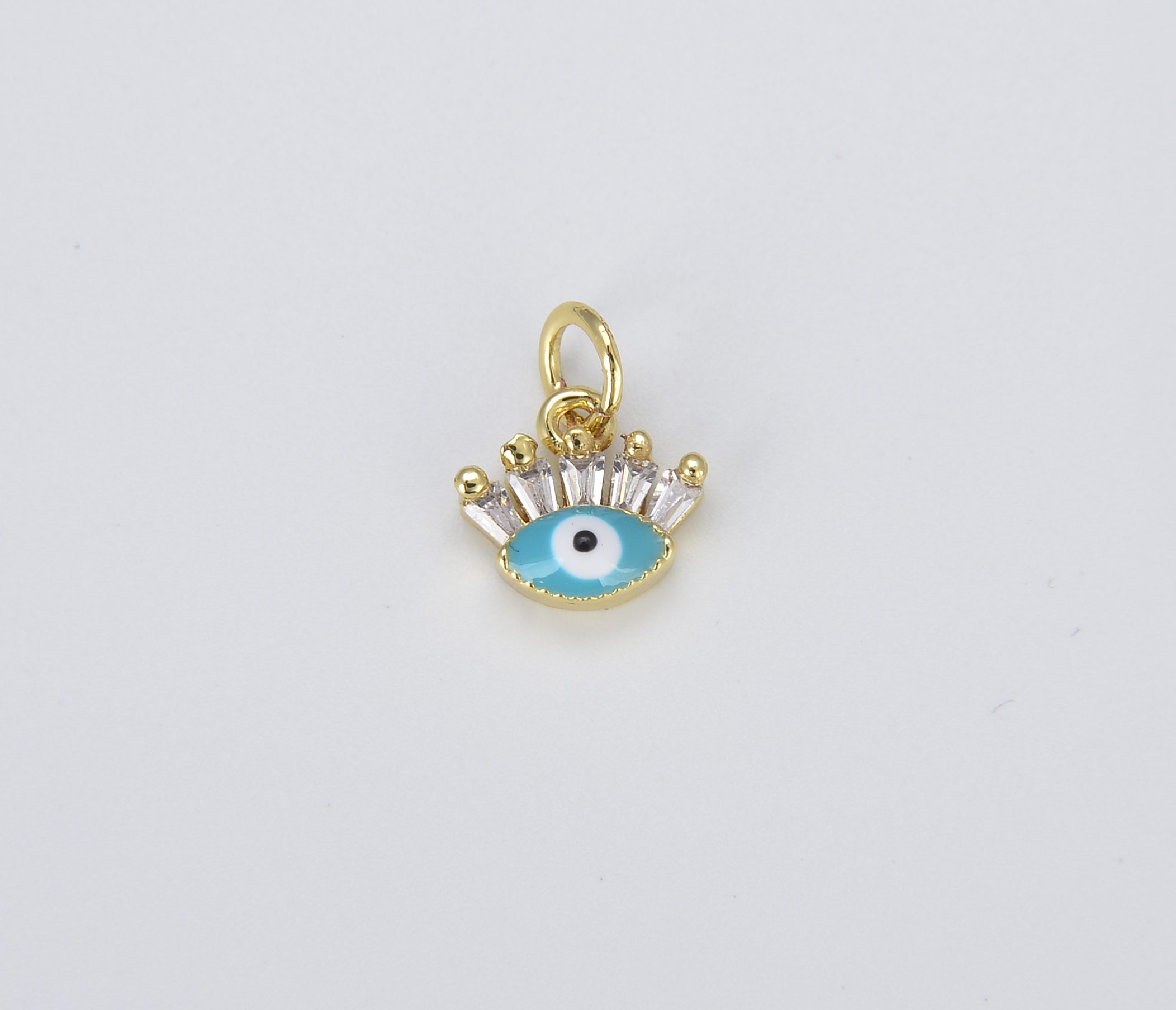 gold filled evil eye charm