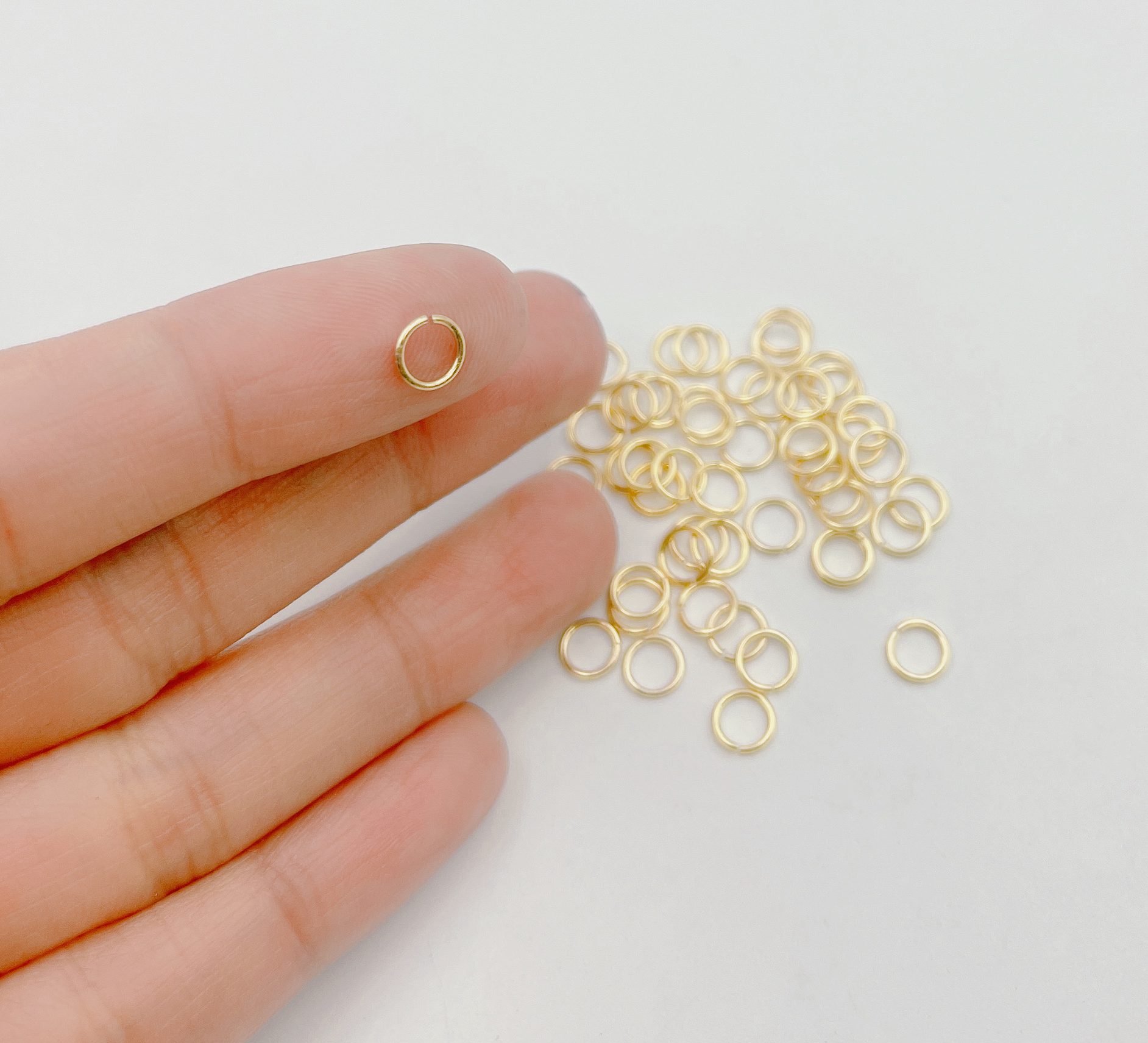 18K Gold Filled Open Jump Ring, Wholesale Bulk Jump Rings, Dainty O