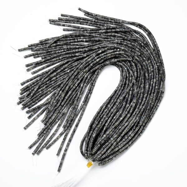 Natural Larvikite 4x2.5mm Heishi Rondelle Beads