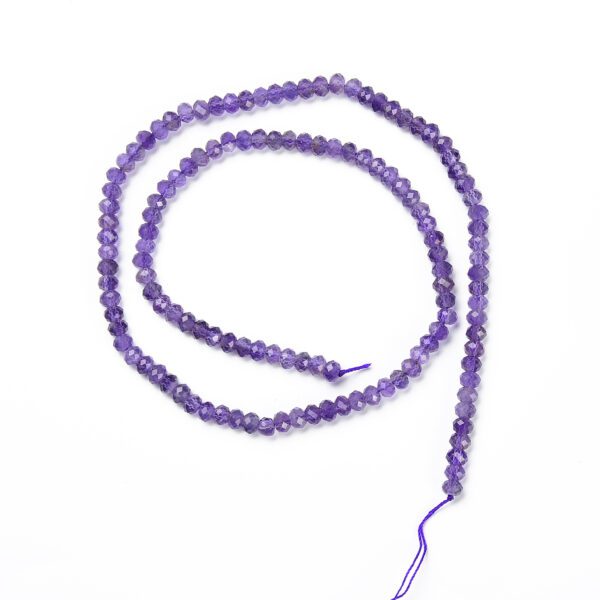 Amethyst Faceted Tyre Shape Beads
