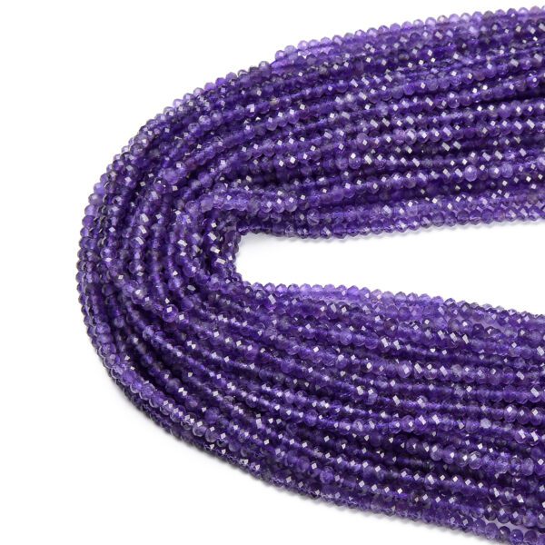 Amethyst Faceted Tyre Shape Beads