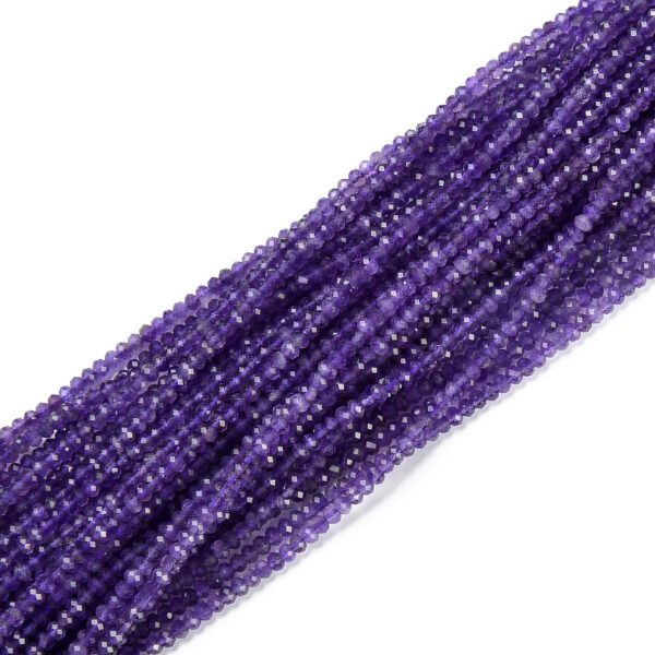 Amethyst Faceted Tyre Shape Beads