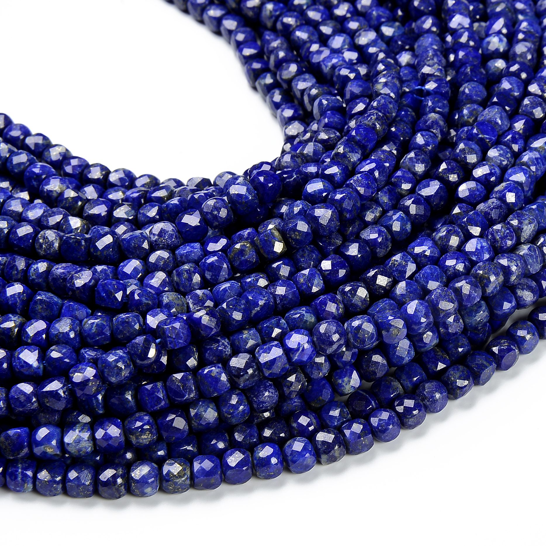 6mm Natural Full 15.5 Inch Strand Gemstone Beads PRP442 Natural Lapis No Dye High Quality in Faceted Round