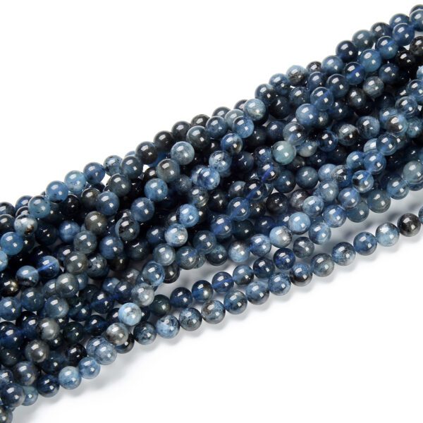 Natural Intense Deep Blue Aquamarine Round Beads
