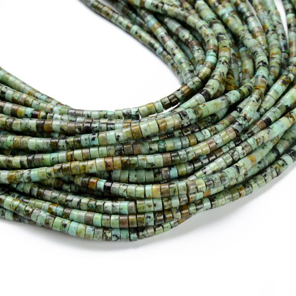 Natural African Turquoise Heishi Beads