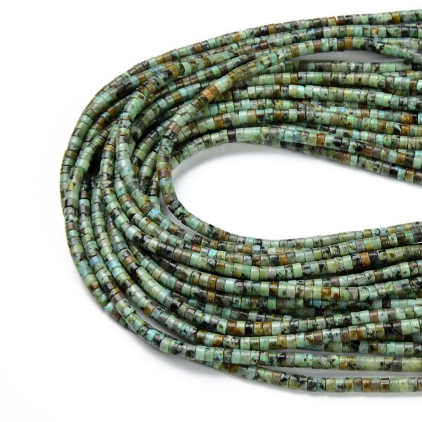 Natural African Turquoise Heishi Beads