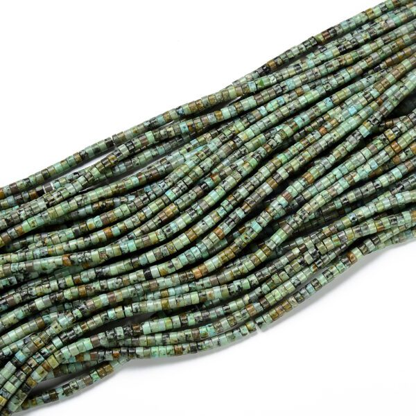 Natural African Turquoise Heishi Beads