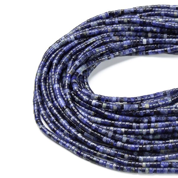 Natural Blue Sodalite Heishi Shape Beads