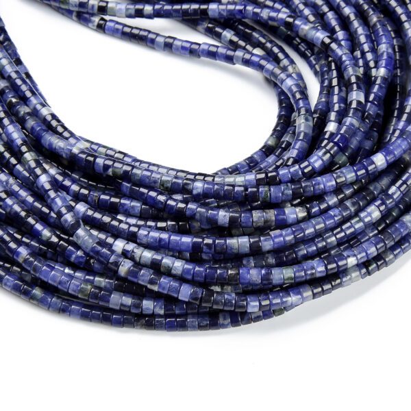 Natural Blue Sodalite Heishi Shape Beads