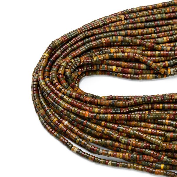 Rainbow Picasso Jasper Heishi Discs Beads