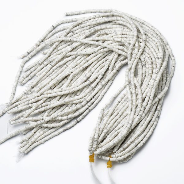 White Grey Howlite Rondelle