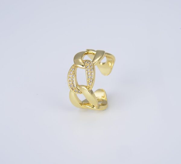 Adjustable Gold Chain Ring