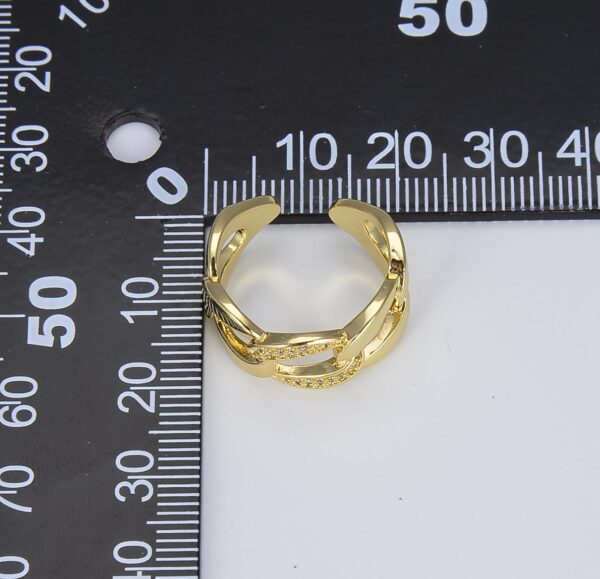 Adjustable Gold Chain Ring