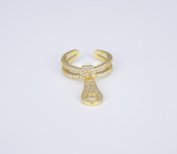 Gold Filled Adjustable Zipper Ring