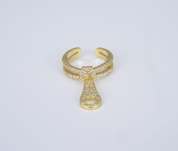 Gold Filled Adjustable Zipper Ring