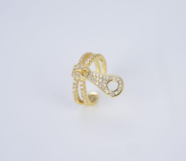 Gold Filled Adjustable Zipper Ring