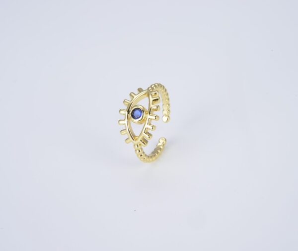 Dainty Evil Eye Stacking Ring