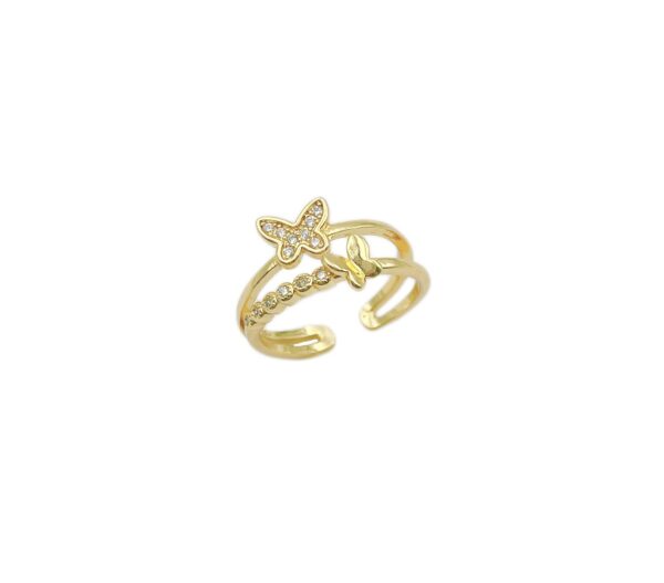 Butterfly Ring Dainty Adjustable Monarch Ring