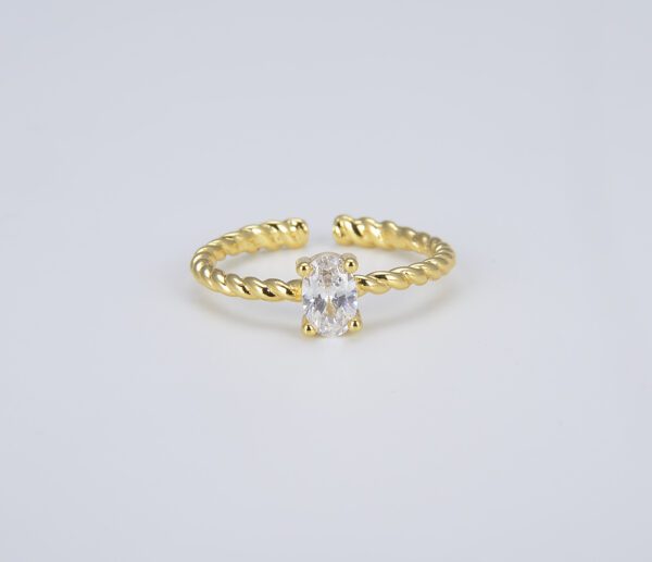 Princess Cut Diamond Adjustable Ring Twisted