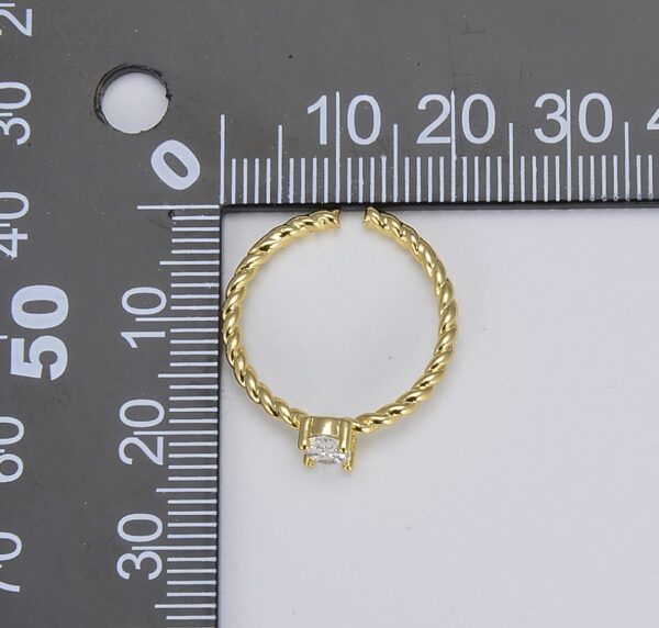 Princess Cut Diamond Adjustable Ring Twisted