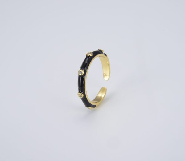 Black Enamel Ring Band