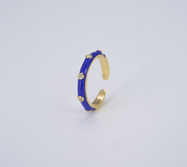 Violet Enamel Ring Band