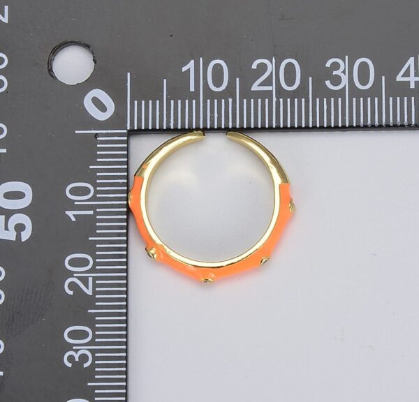 Enamel Stacking Adjustable Ring