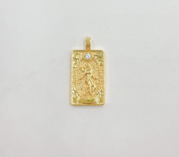 Gold Filled Tarot Card Charm