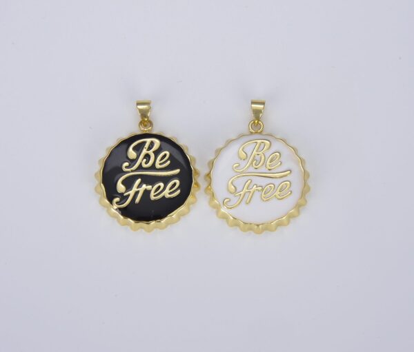 Gold Filled Be Free Soda Cap Charm