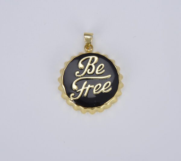 Gold Filled Be Free Soda Cap Charm