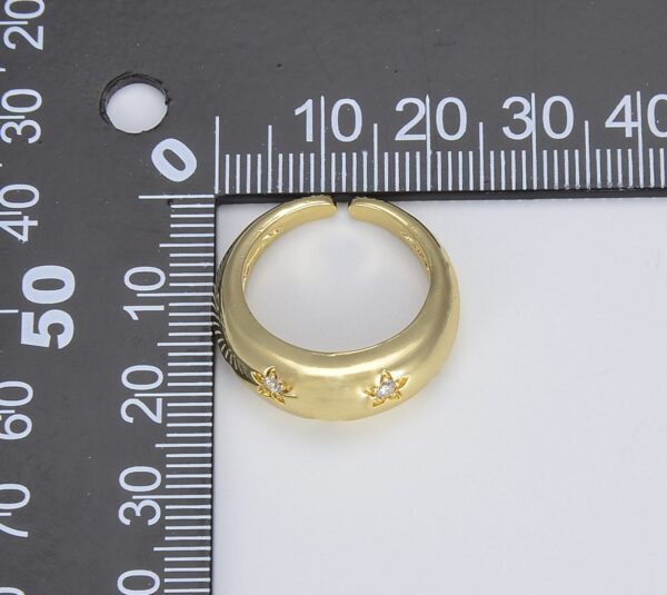 Gold Filled Flower Adjustable Open Ring