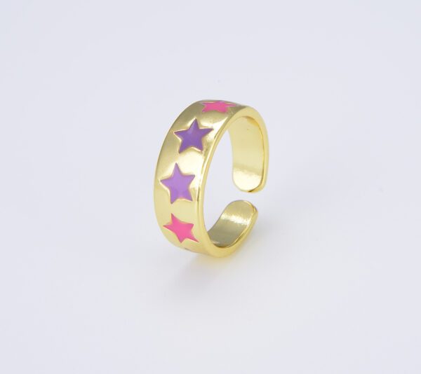 Gold Filled Star Adjustable Open Ring