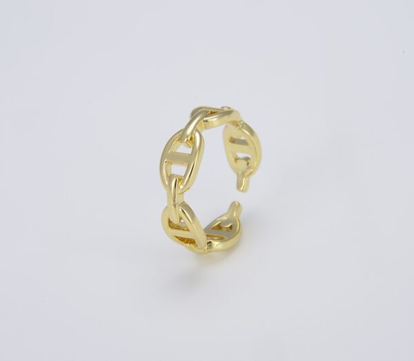 Gold Filled Adjustable Chain Link Ring