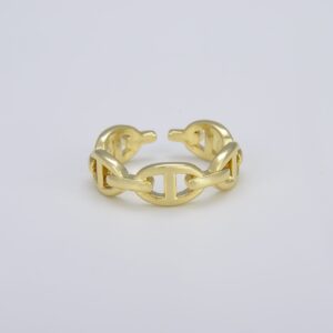 Gold Filled Adjustable Chain Link Ring