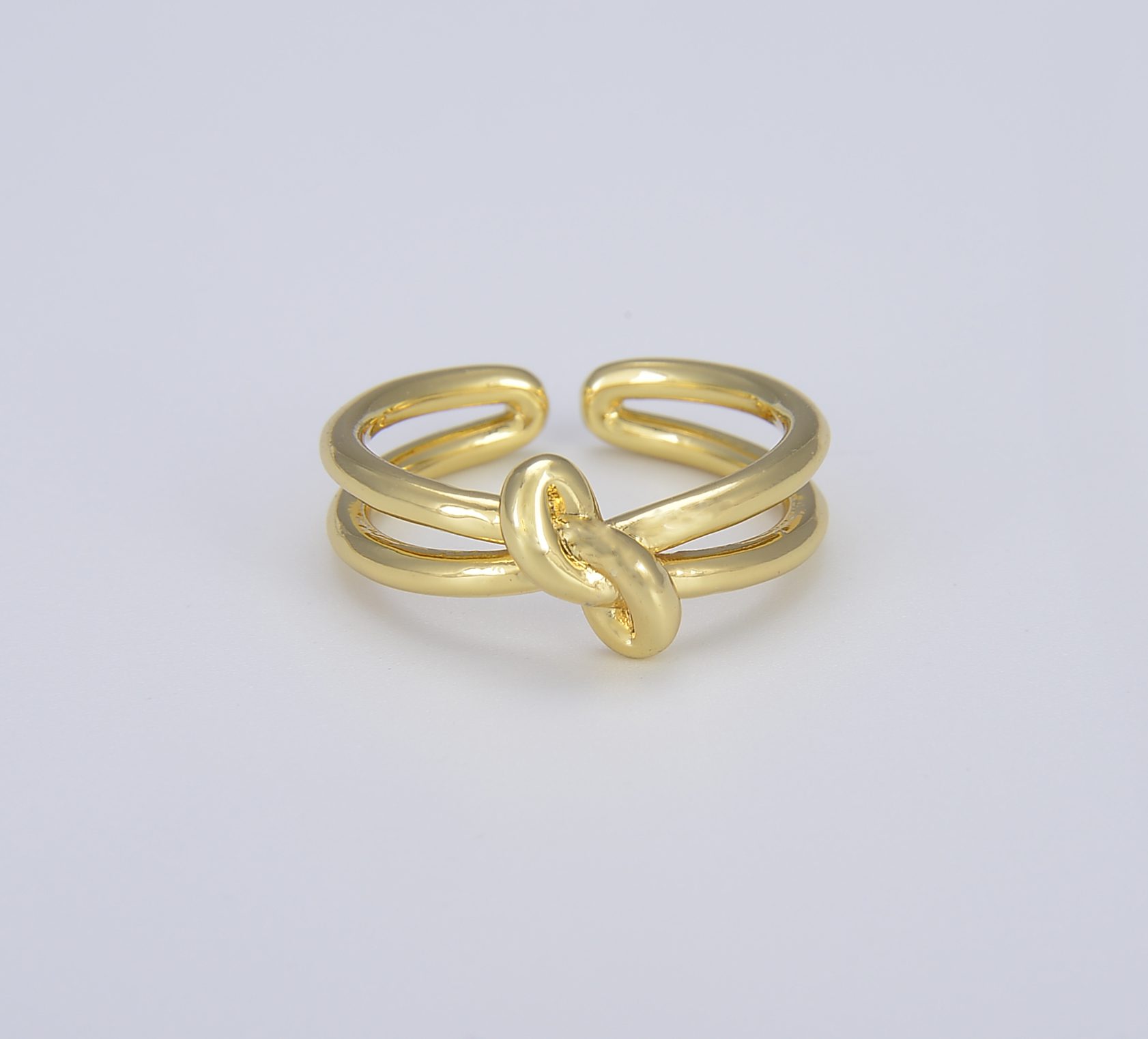 18K Gold Filled Love Knot Ring, RG049 - BeadsCreation4u