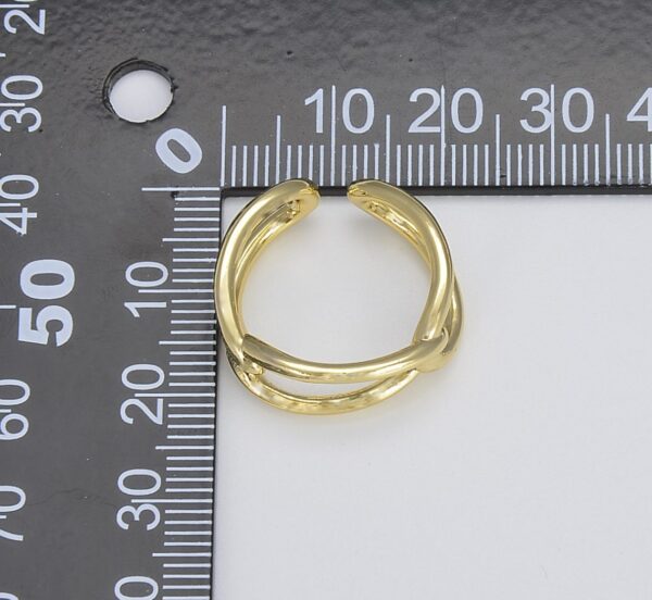 Gold Filled Open Chain Adjustable Ring
