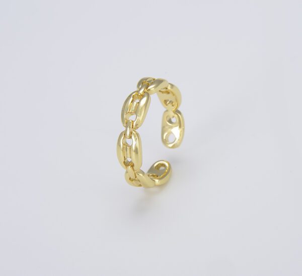 Gold Filled Open Chain Adjustable Ring