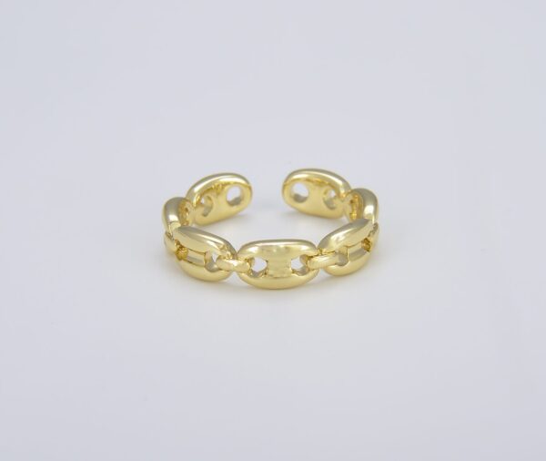 Gold Filled Open Chain Adjustable Ring