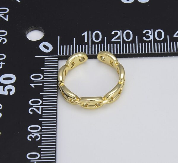 Gold Filled Open Chain Adjustable Ring