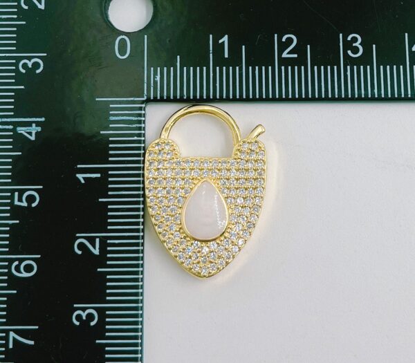 Gold Dainty Teardrop Padlock Clasp