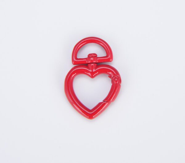 Colorful Enamel Heart Spring Clasp