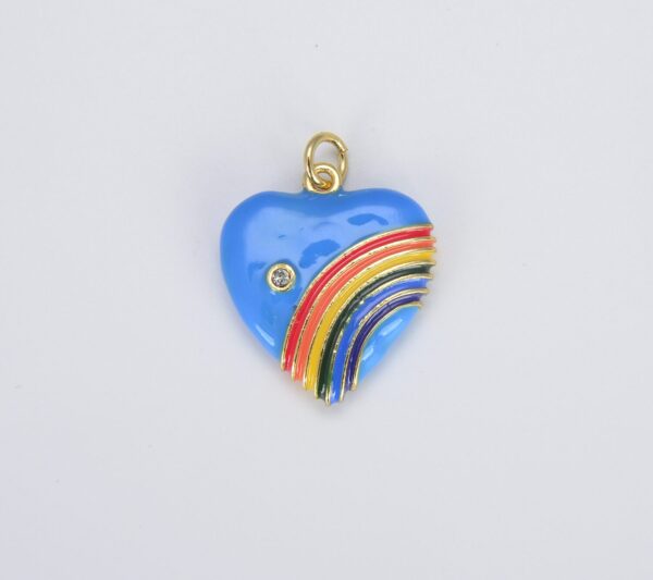 Rainbow Heart Charms