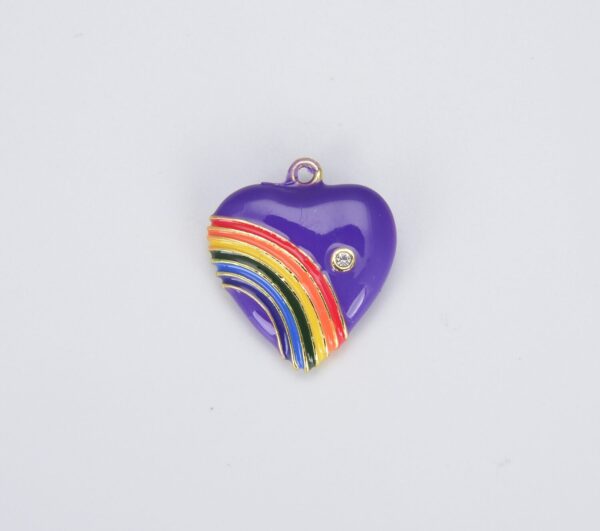 Rainbow Heart Charms