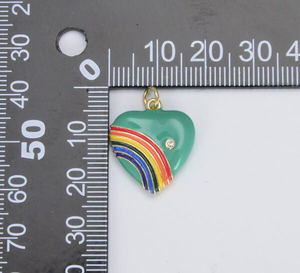 Rainbow Heart Charms