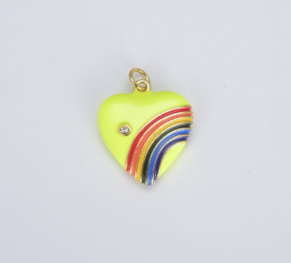 Rainbow Heart Charms