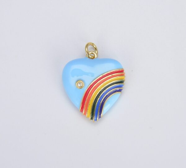 Rainbow Heart Charms